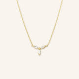 Morning Orchid White Sapphire Necklace
