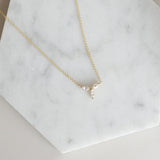Morning Orchid White Sapphire Necklace
