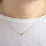 Morning Orchid White Sapphire Necklace