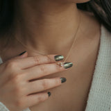 Morning Orchid White Sapphire Necklace
