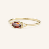 Celestia Garnet Diamond Ring