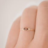 Celestia Garnet Diamond Ring