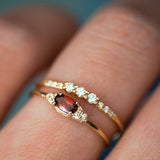 Celestia Garnet Diamond Ring