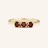 Mariposa Garnet Lily Ring