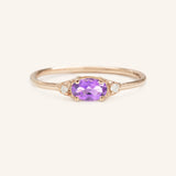 Celestia Amethyst Diamond Ring