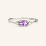 Celestia Amethyst Diamond Ring