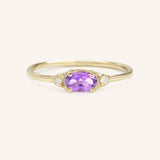 Celestia Amethyst Diamond Ring