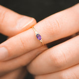 Celestia Amethyst Diamond Ring