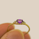 Celestia Amethyst Diamond Ring