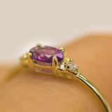 Celestia Amethyst Diamond Ring