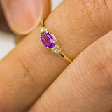 Celestia Amethyst Diamond Ring