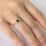 Forget Me Not Blue Sapphire Diamond Ring