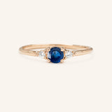 Forget Me Not Blue Sapphire Diamond Ring