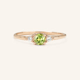 Forget Me Not Peridot Diamond Ring