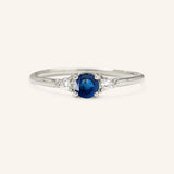 Forget Me Not Blue Sapphire Diamond Ring