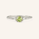 Forget Me Not Peridot Diamond Ring
