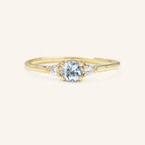 Forget Me Not Aquamarine Diamond Ring