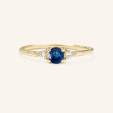 Forget Me Not Blue Sapphire Diamond Ring