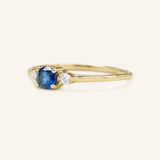 Forget Me Not Blue Sapphire Diamond Ring