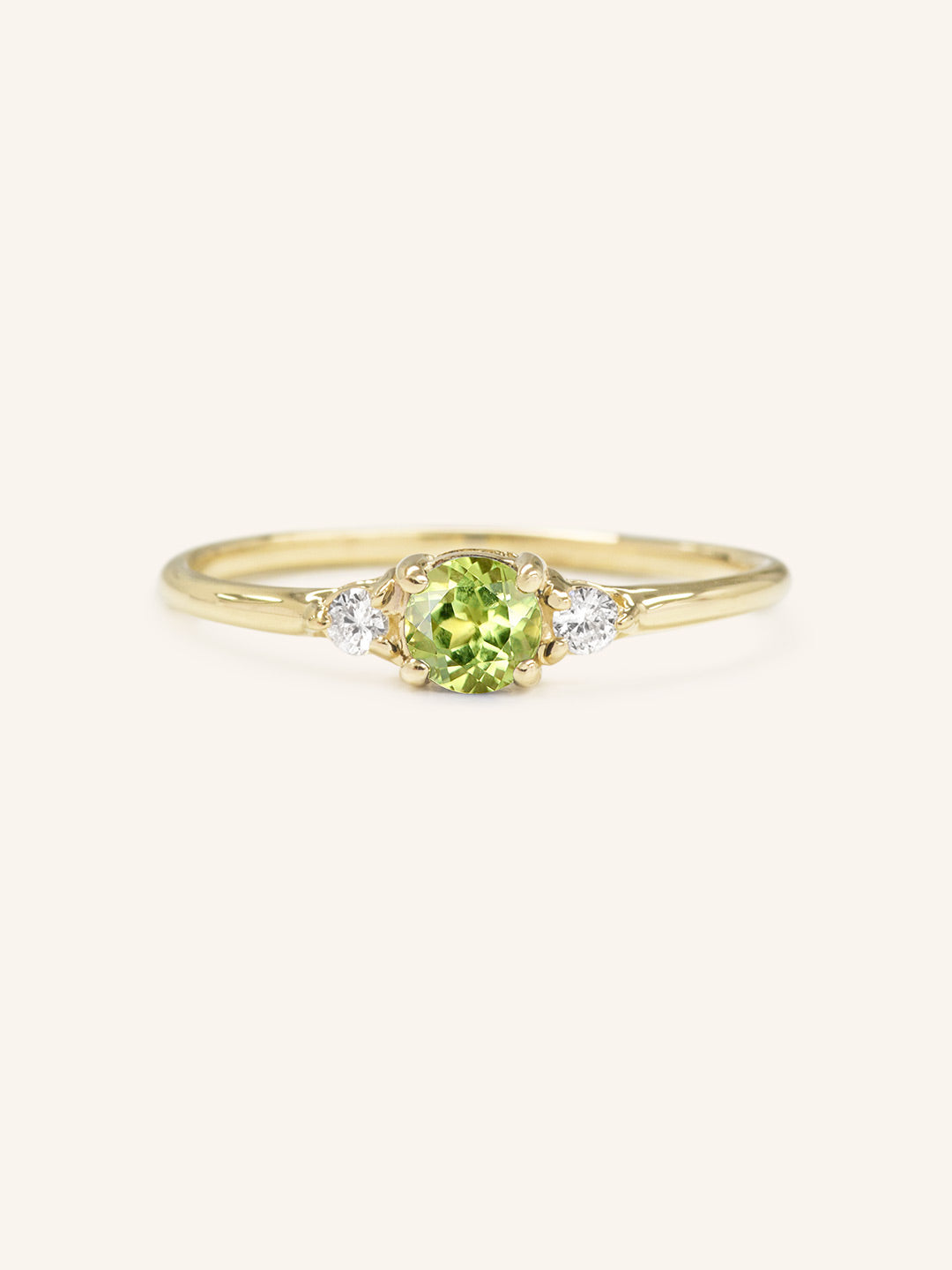 Forget Me Not Peridot Gemstone Ring