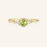 Forget Me Not Peridot Gemstone Ring