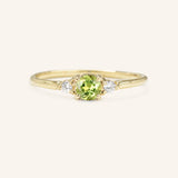 Forget Me Not Peridot Gemstone Ring