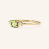 Forget Me Not Peridot Diamond Ring