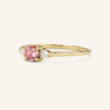 Forget Me Not Pink Tourmaline Diamond Ring