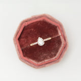 Bridal Blush Pear Moissanite Diamond Accent Engagement Ring