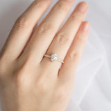 Bridal Blush Pear Moissanite Diamond Accent Engagement Ring