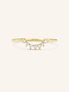 Crescent Diamond Wedding Ring