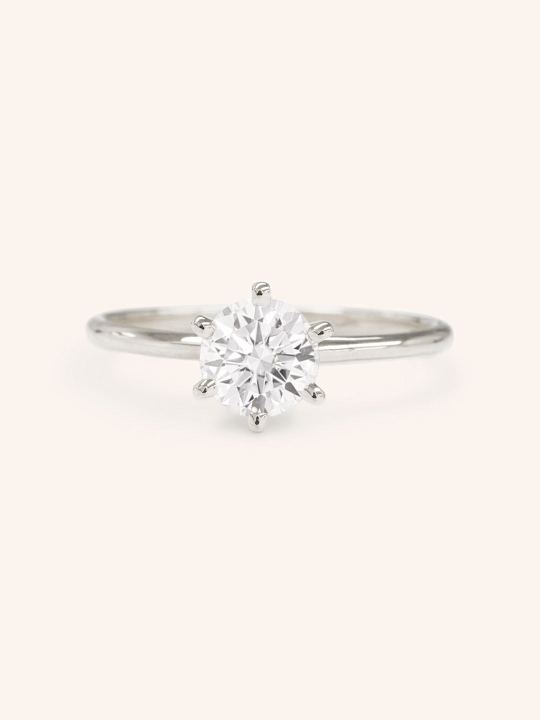 The Finale Six Round Moissanite Solitaire Engagement Ring
