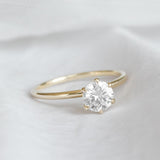 The Finale Six Round Moissanite Solitaire Engagement Ring