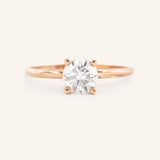 Classical Solo Round Moissanite Engagement Ring