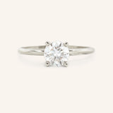 Classical Solo Round Diamond Engagement Ring