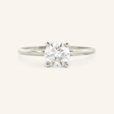 Classical Solo Round Moissanite Engagement Ring