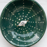 Summer Triangle Round Moissanite Three Stone Engagement Ring