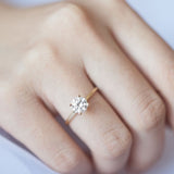 Classical Solo Round Moissanite Engagement Ring