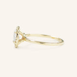 BRIDAL ROSE Halo Oval Moissanite Engagement Ring