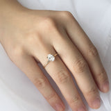 Classical Solo Oval Moissanite Solitaire Engagement Ring