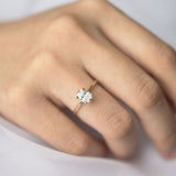 Classical Solo Oval Moissanite Solitaire Engagement Ring
