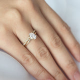 Classical Solo Oval Moissanite Solitaire Engagement Ring