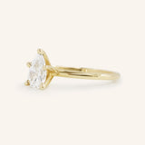 Classical Solo Pear Cut Moissanite Solitaire Engagement Ring