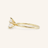 Classical Solo Pear Cut Moissanite Solitaire Engagement Ring