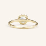 Hidden Bezel Round Moissanite Solitaire Engagement Ring