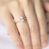 Classical Solo Pear Cut Moissanite Solitaire Engagement Ring