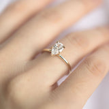 Classical Solo Pear Cut Moissanite Solitaire Engagement Ring