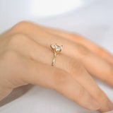 Classical Solo Pear Cut Moissanite Solitaire Engagement Ring