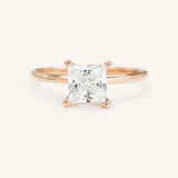 Classical Solo Princess Cut Diamond Solitaire Engagement Ring
