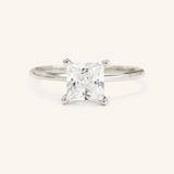 Classical Solo Princess Cut Diamond Solitaire Engagement Ring
